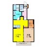 リシェス16 1LDKの間取り