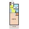 ブルージュハイムⅠ 1Kの間取り