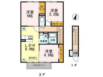 間取図 シャルムドミールＢ棟