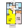 ヴィーブル開成 1LDKの間取り