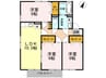 シャルマンハウス兵庫南 3LDKの間取り