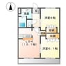 サンハウス上早 2LDKの間取り