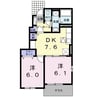 ヴェルドミール・ブリッサ 2DKの間取り