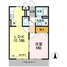 プロシード神野西 1LDKの間取り