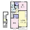 リヒトバーム 2LDKの間取り