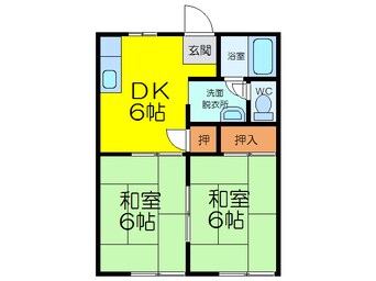 間取図 コーポ水ヶ江　Ⅱ棟