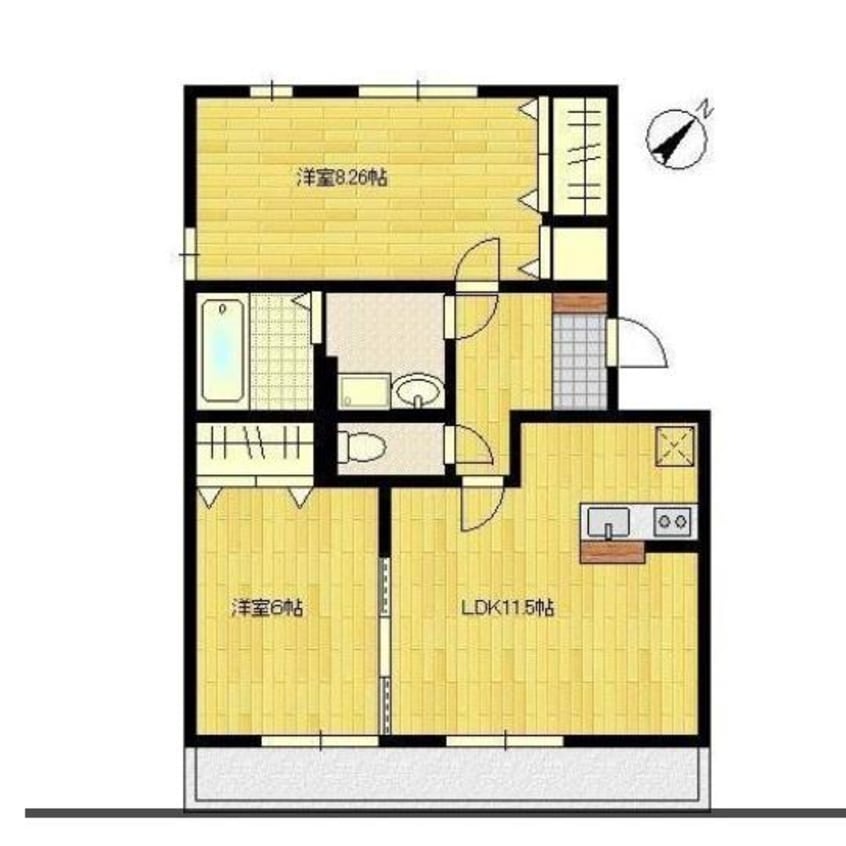 間取図 ニューリバーサイド夢咲　Ａ