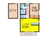 Ladder本庄 1LDKの間取り