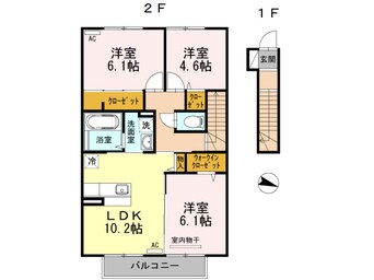 間取図 ラ・カーサミーア　Ｆ棟