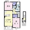 ＴＭビレッジⅢ 2LDKの間取り
