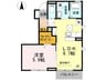 宮の社　Ａ 1LDKの間取り