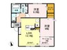 クレアシャイン大和 2LDKの間取り