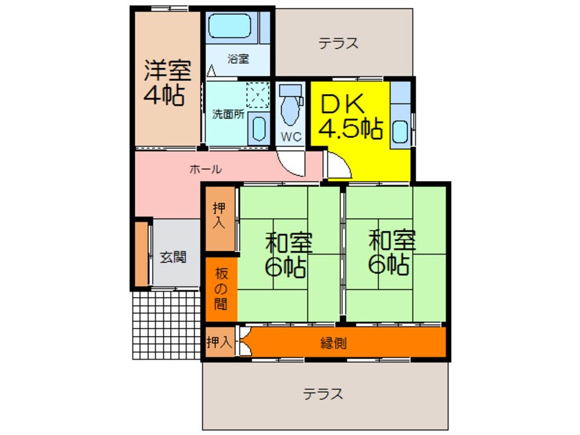 間取図 水ヶ江借家