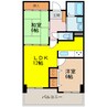 サーパス佐賀唐人町 2LDKの間取り