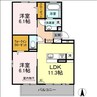 レジデンス東宮 2LDKの間取り
