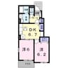 ラフレシールⅣ 2DKの間取り