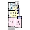ラフレシールⅣ 2DKの間取り