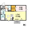 ファミールＳＨＯＷⅡ　B 1LDKの間取り