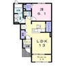 イーストK 1LDKの間取り