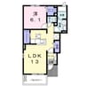 サンリットⅡ 1LDKの間取り