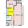 新郷本町家永貸家 2DKの間取り