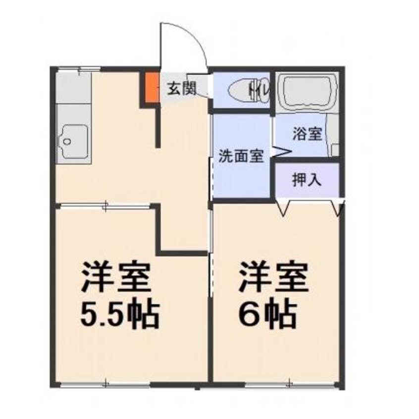 間取図 リゾートハイツ鹿子