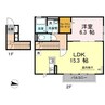 リッチ　カトレア 1LDKの間取り