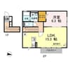 リッチ　カトレア 1LDKの間取り