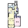 エスポアール　B棟 1LDKの間取り