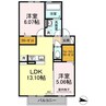 ラヴィベール 2LDKの間取り