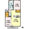 ラヴィベール 2LDKの間取り