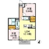リンド長瀬 2LDKの間取り