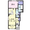 グロワール春日　B 1LDKの間取り