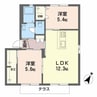 クレスト望Ⅱ 2LDKの間取り