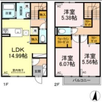 間取図 Lavie　belle　B棟