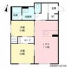 シャーメゾン堀川 2LDKの間取り