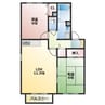 セジュール北園 2LDKの間取り