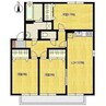 サンライズ花房小路　B 3LDKの間取り