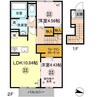 IKJ・クレール・シェソワⅠ 2LDKの間取り