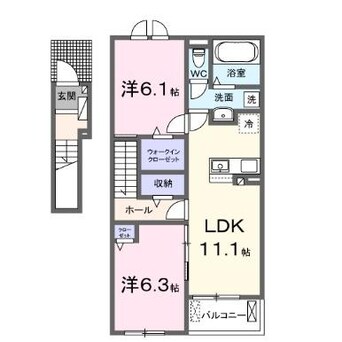 間取図 エスポワール多久A