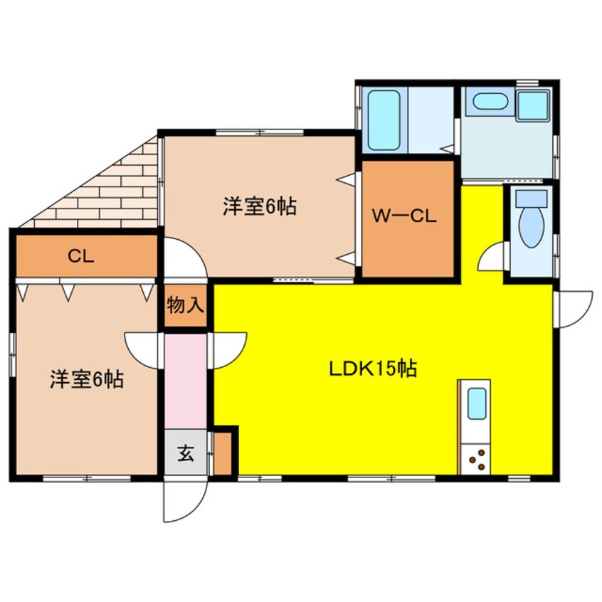 間取図 大財西原貸家