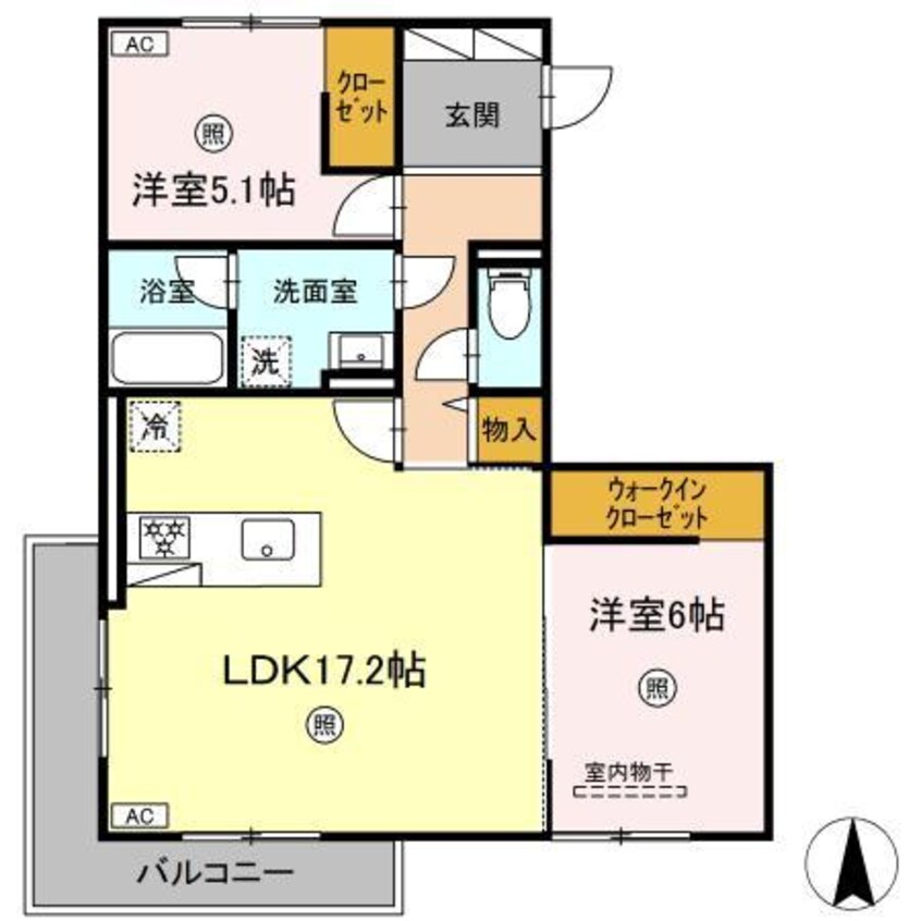 間取図 サンサン神野