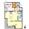 （仮）D-room鍋島２丁目 1LDKの間取り