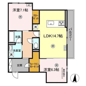 間取図 （仮）D-room鍋島２丁目