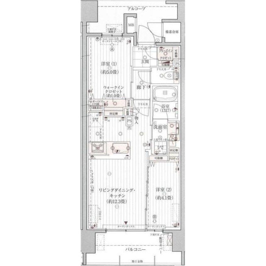 間取図 デュオヒルズ城内