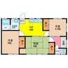 三ヶ島神園貸家 3DKの間取り