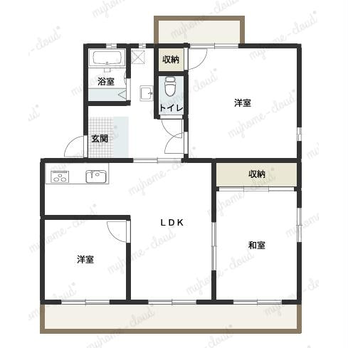 間取り図 コーポキタハラⅡ