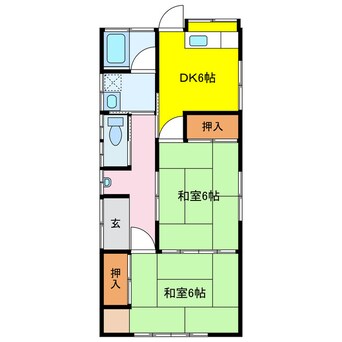 間取図 神園三ヶ島貸家