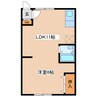 ハイム山崎 1LDKの間取り