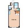 明星マンション 1Rの間取り